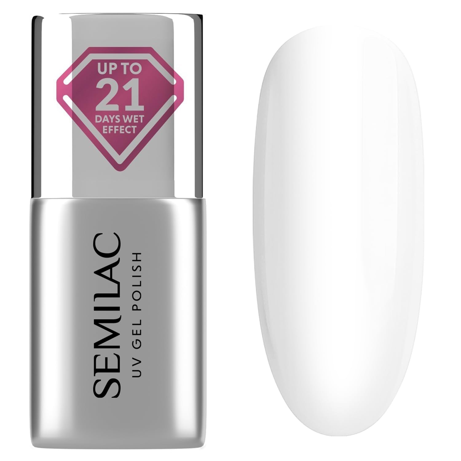 Lac de unghii Semilac Top Coat 7 ml, inovator, UV/LED, pentru ojă hibridă, finisaj lucios, protejează, transparent