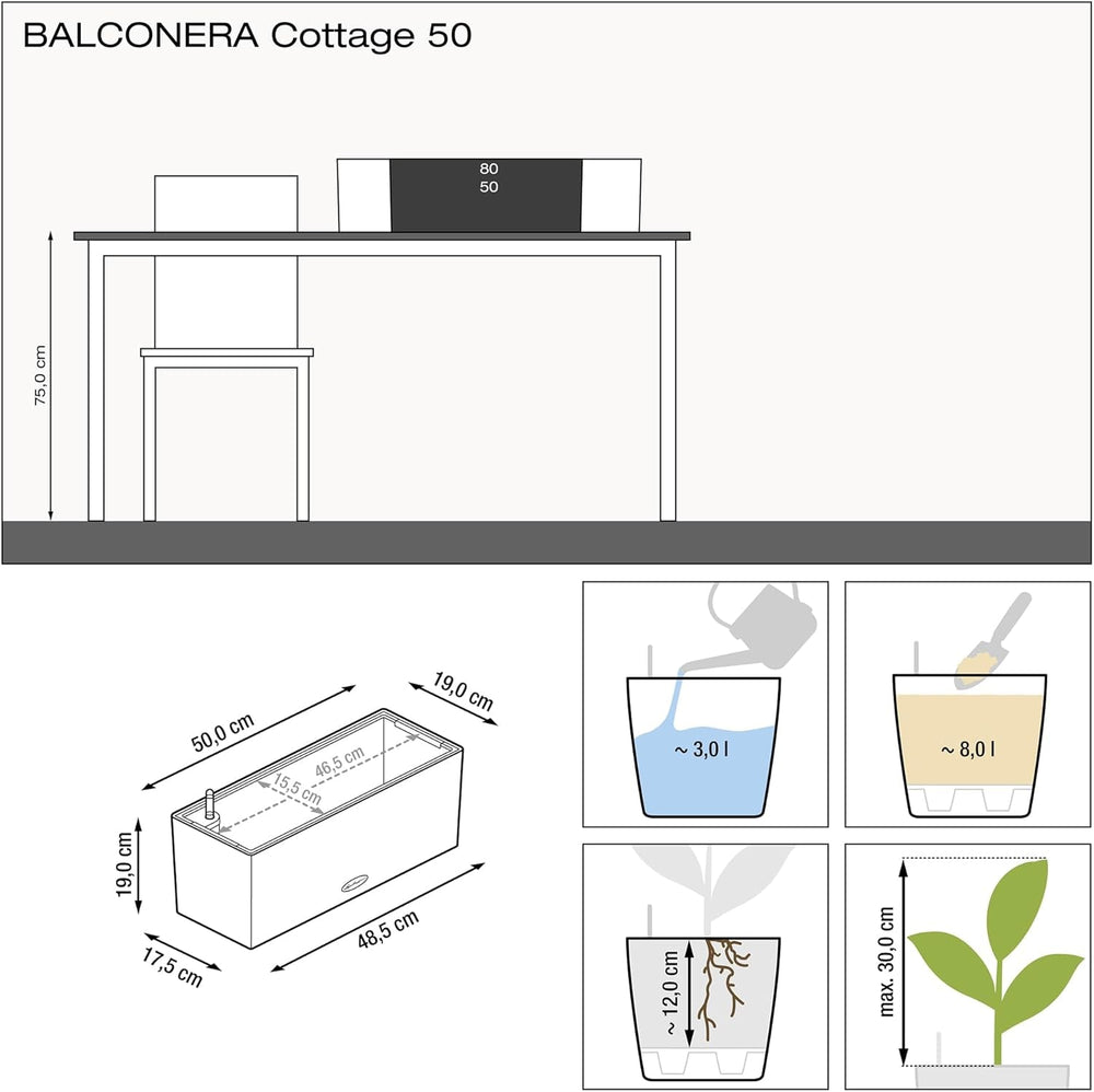 LECHUZA BALCONERA Cabană 50 alb 15600