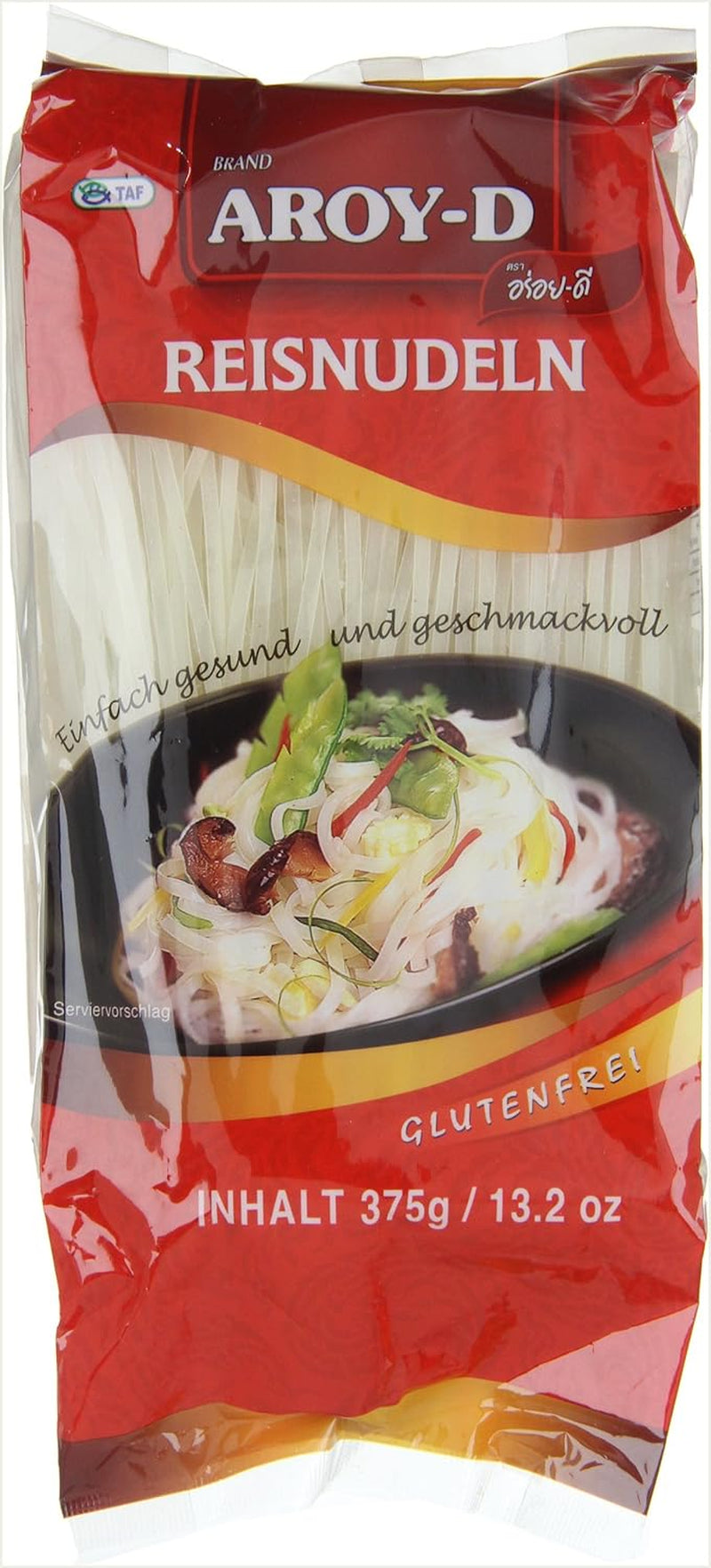 Tăiței de orez Aroy-D, fără gluten, 3 mm, pachete (1 pachet x 375 g)