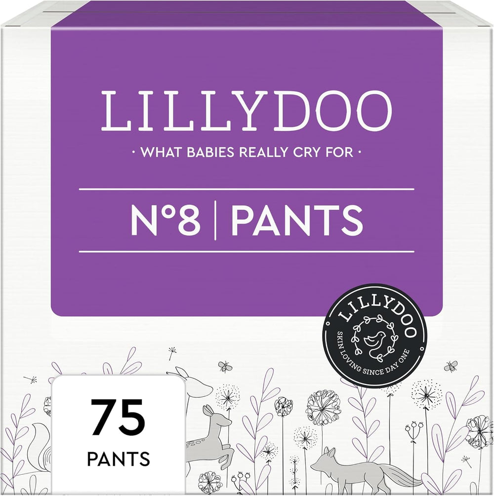 Pantaloni LILLYDOO prietenoși cu pielea, mărimea 5 (12-17 kg), cutie lunară (105 bucăți)