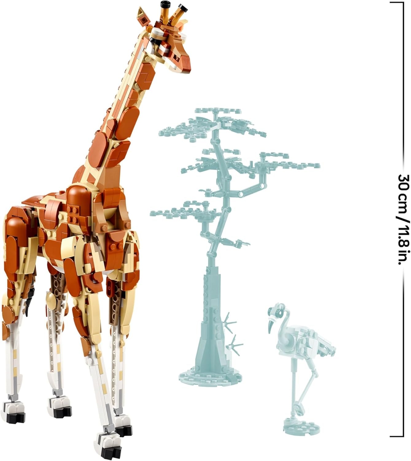 LEGO Creator 3in1 Wild Safari Animals, Giraffe Toy to Gazelle Figures to Lion Model, Set for Kids, Girls & Boys Aged 9 Plus, Includes Flamingo and Butterfly, Nature Gifts for Imaginative Play 31150