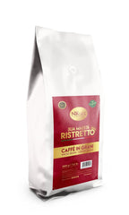 NIK CAFE' - Miscela Ristretto - Boabe de cafea prăjite, Majestatea Sa Ristretto în Italia - Câștigător al premiului de aur la World Class Food and Beverage - Arabica și Robusta