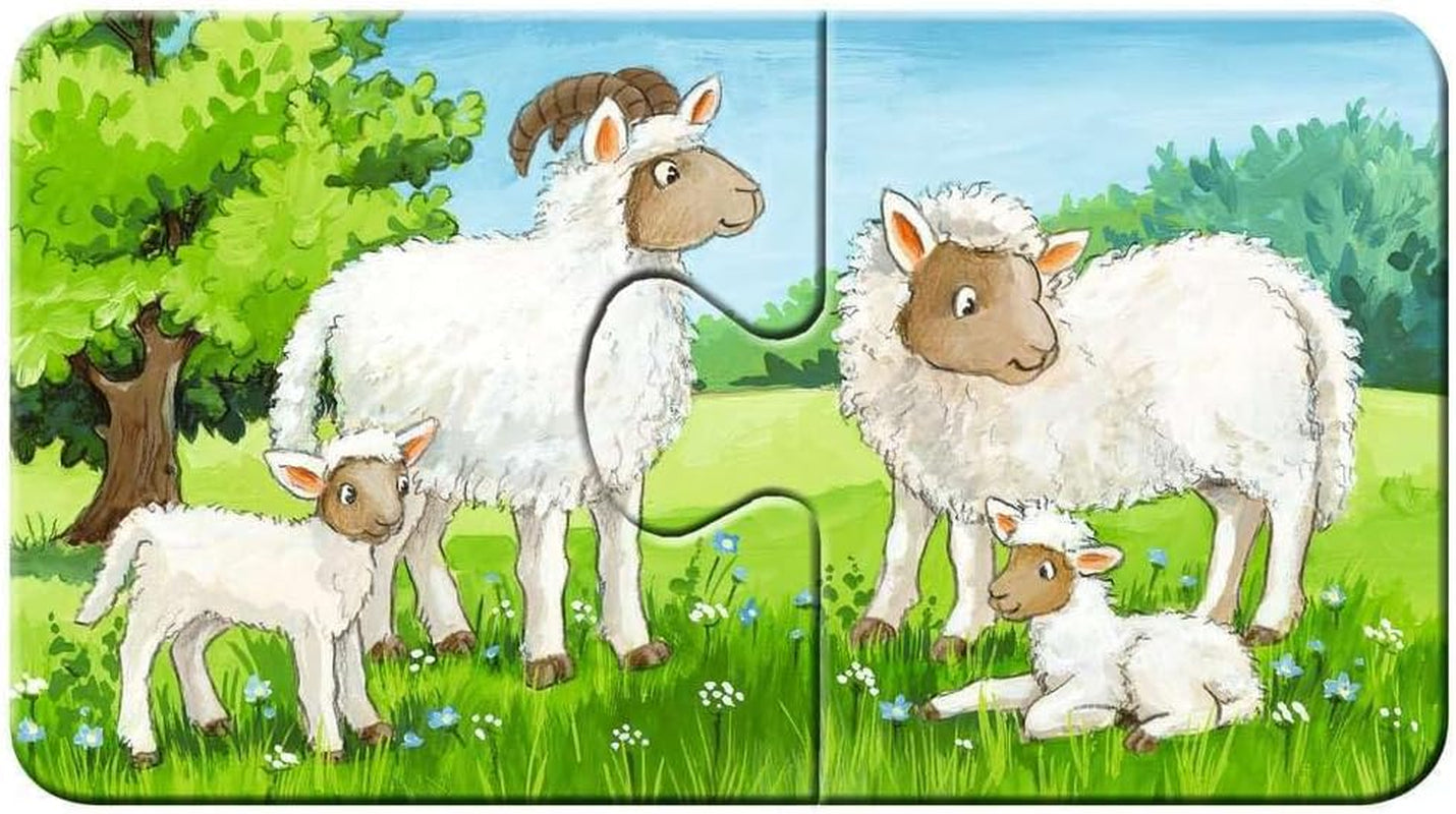 Ravensburger Puzzle pentru copii - 05072 Familii de animale la fermă - Primul meu puzzle cu 9X2 piese - Puzzle pentru copii de la 2 ani Puzzle Naty Shop