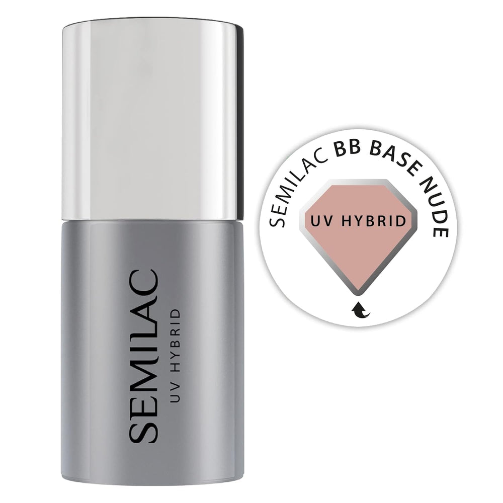 Bază de ojă UV Semilac Pure&Clean 7 ml – Bază hibridă autonivelantă pentru unghii sensibile