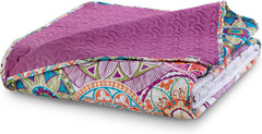 Decoking 12222 Cuvertură de pat 200X220 Cm Roz Violet Alb Colorat Antracit Cuvertură de pat Două fețe Colorat Roz Alb Violet Quilting Bibi Paturi si Cuverturi Besuche den DecoKing-Store