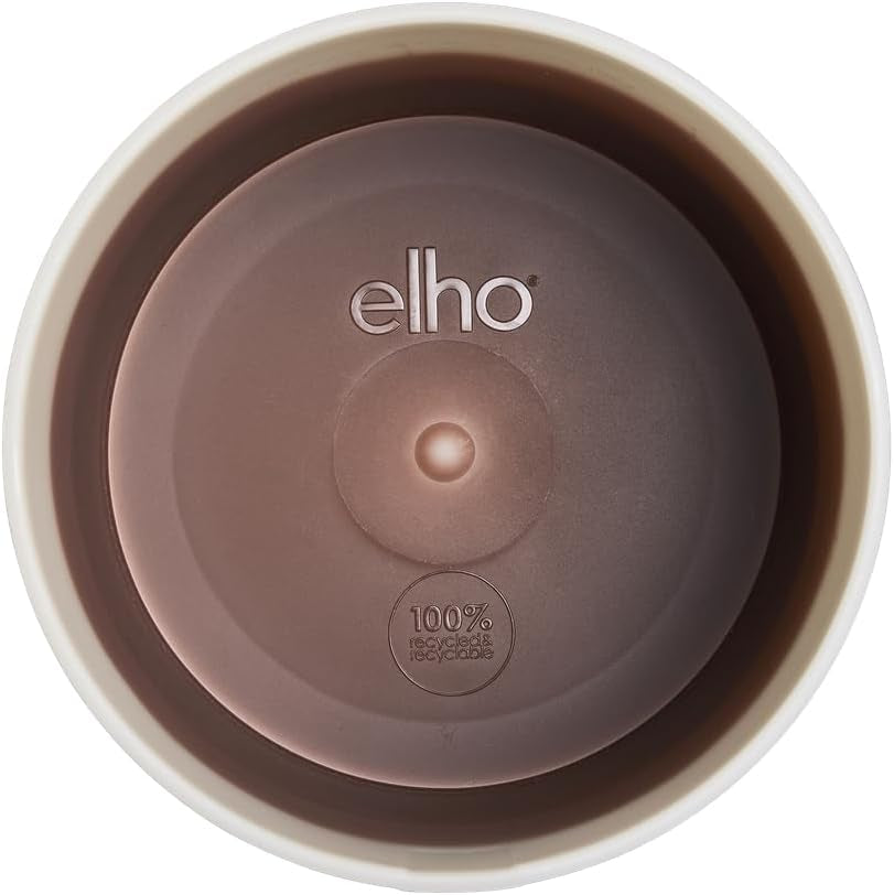 elho Ghiveci rotund cu gradient de culoare 16 cm - Ghiveci de flori de interior - 100% plastic reciclat - Ø 15,9 x H 14,7 - Maro/Cedru Maro