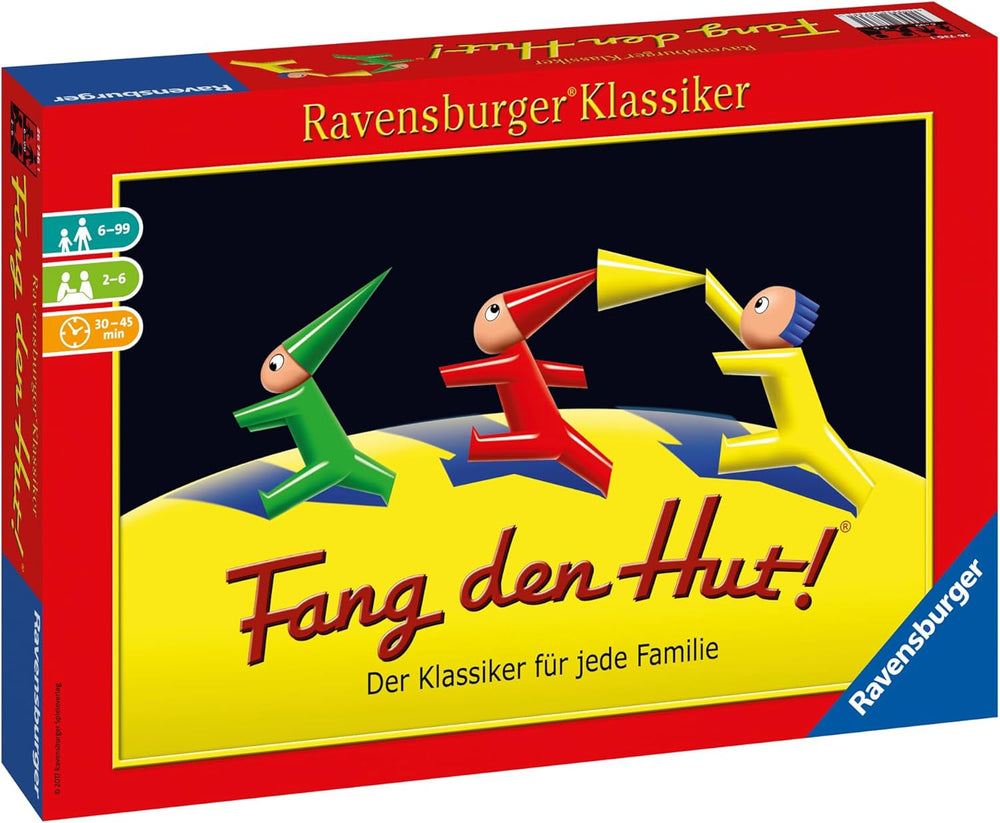 Ravensburger 26736 - Prinde pălăria - Joc cu scoici pentru 2-6 jucători, joc de familie pentru vârste de 6 ani și peste, Ravensburger Classic