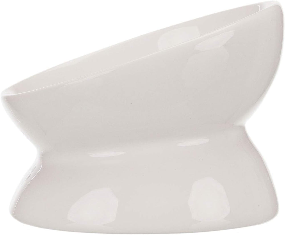 Stație de hrănire pentru pisici Trixie, ceramică, albă