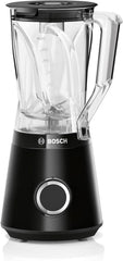 Bosch Standmixer Vitapower Serie 4 MMB6141B, Hochwertige Edelstahl-Klingen, 1,5L Tritan-Mixbehälter, Spülmaschinengeeignete Teile, 30.000 U/Min, 1200 W, Schwarz Bucatarie Naty Shop