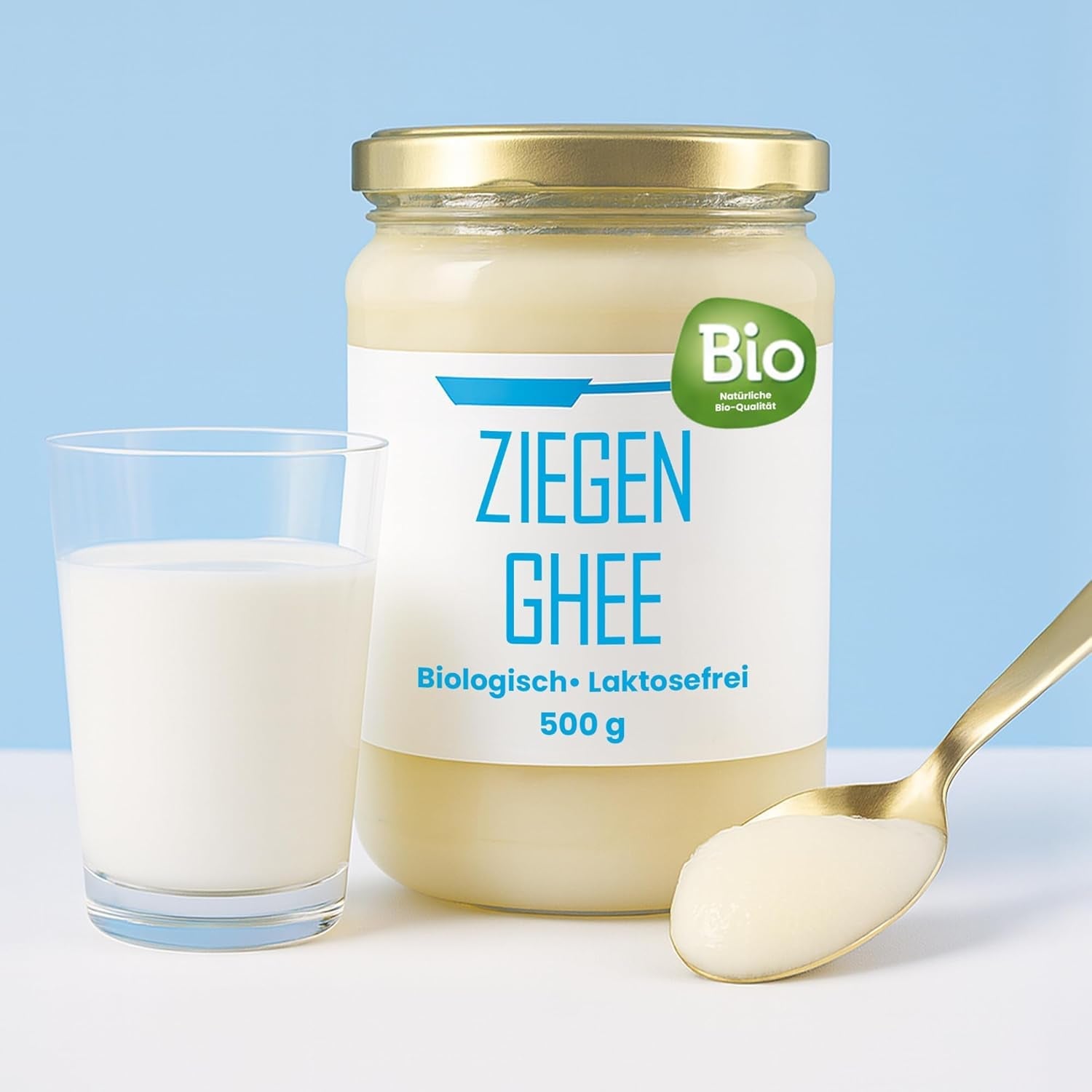 Ghee Easy 850g Ghee Bio von Grasgefütterten Kühen - Ghee Butter ohne Zusatzstoffe - Zertifiziert Organisch & Biologisch - Hochreines Ayurveda Ghee ohne Laktose und Gluten - 100% Europäisch