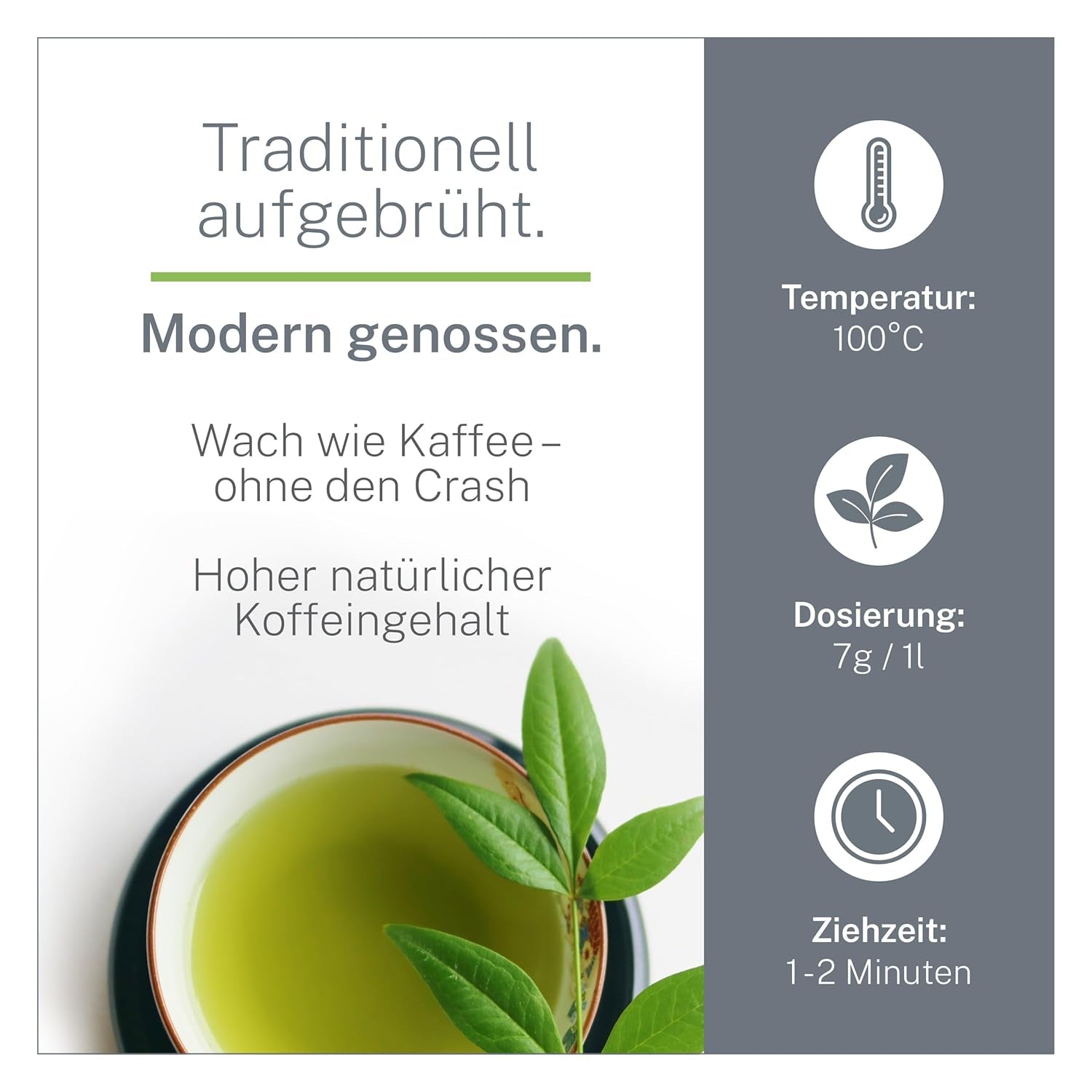 Ceai verde organic Pinhead Gunpowder vrac 1 kg – Ceai verde de înaltă calitate, organic, din China – Gust ușor afumat – Pentru gurmanzi și cunoscători de ceai – Mycupoftea
