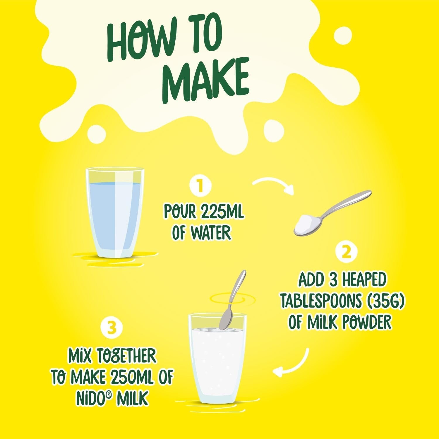 Instant Vollmilchpulver, Ersatz für frische Milch, für Tee und Kaffee, 1,8 kg Dose
