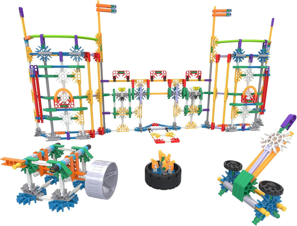 K'Nex Basic Fun Mega Models Bauset, 3D Lernspielzeug für Kinder, 700-teiliges STEM-Lernset, Ingenieurwesen für Kinder, buntes Bauset mit 40 Modellen für Kinder ab 7 Jahren
