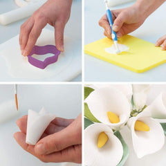 0803022 Set de forme pentru biscuiți Lily, 5 piese, Plastic, Violet, 11,5 x 11,5 x 3 cm