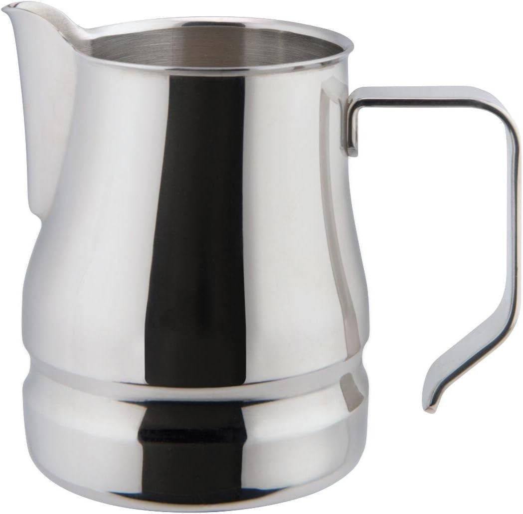 Cană de lapte pentru cappuccino din oțel inoxidabil, 18/10 căni, 9,75 cl