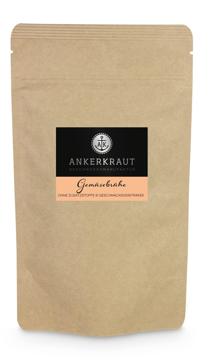 Ankerkraut Gemüsebrühe, ohne Geschmacksverstärker, ohne Zucker, 90g im Korkenglas, Mischung würzender Zutaten für Brühe