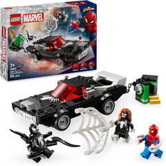 LEGO | Marvel Spider-Man Mech vs. Venom Muscle Car - Auto Spielzeug mit 3 Superhelden Minifiguren - Modellauto mit Shootern - Geschenk für Jungen und Mädchen ab 7 Jahren 76309