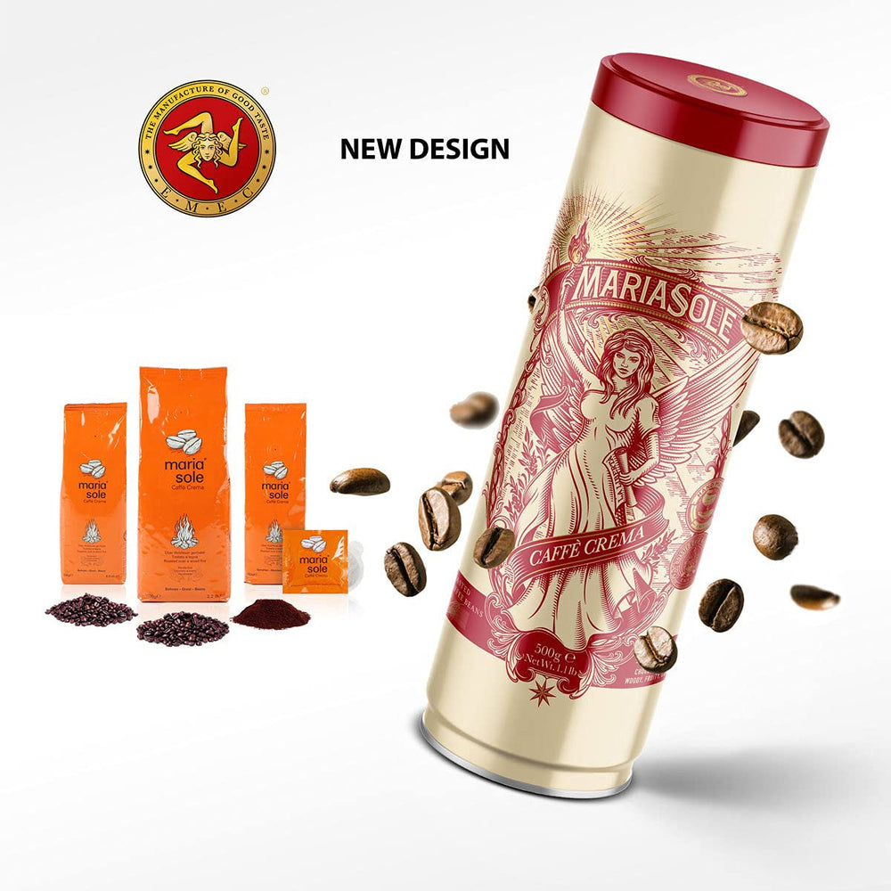 Caffè Crema 1kg – Traditionelle Röstung in Sizilien über Holzfeuer In Handarbeit – Premium Kaffeebohnen für Vollautomat und Siebträger