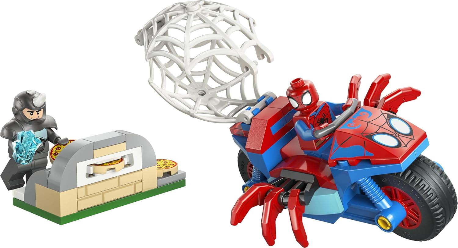 LEGO ǀ Marvel Spidey und Seine Super-Freunde Spidey auf Motorrad vs. Rhino - Superhelden Spielzeug mit Motorrad und 2 Minifiguren - Geschenk für Jungen ab 4 Jahren und Fans der Serie - 11206