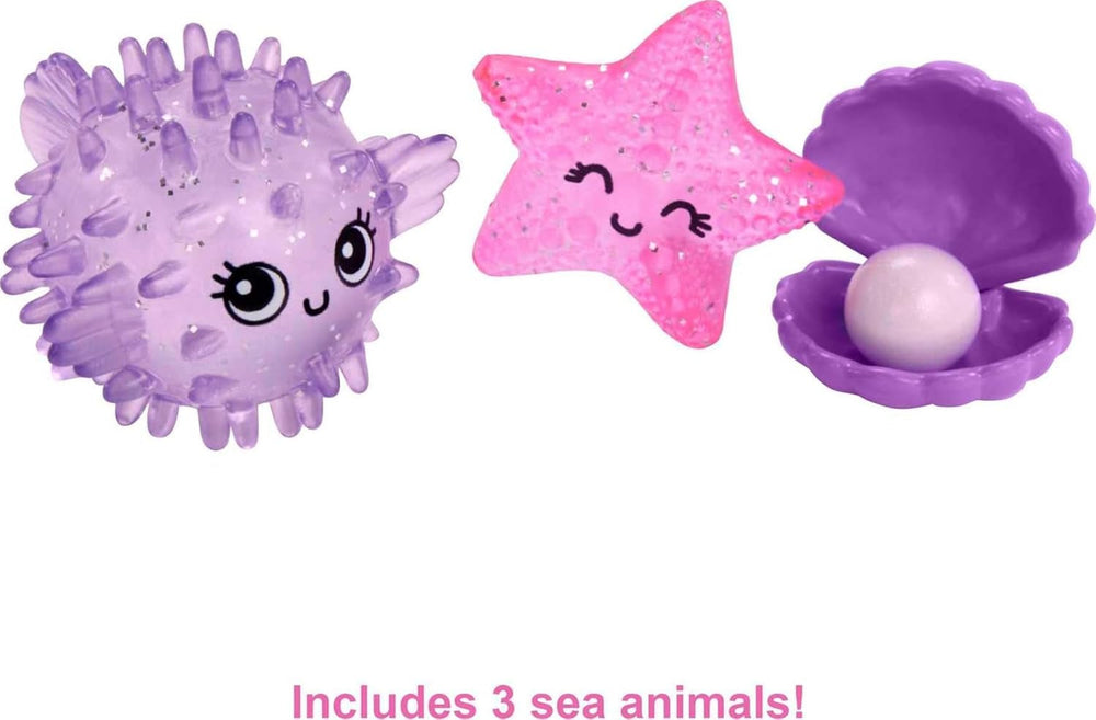 Barbie Mermaid Power, Chelsea Puppe, Meerjungfrau Puppe, Chelsea mit blauem & lila Haar, Krone, Meerjungfrauenschwanz, Zubehör, Geschenk für Kinder ab 3 Jahre,HHG57