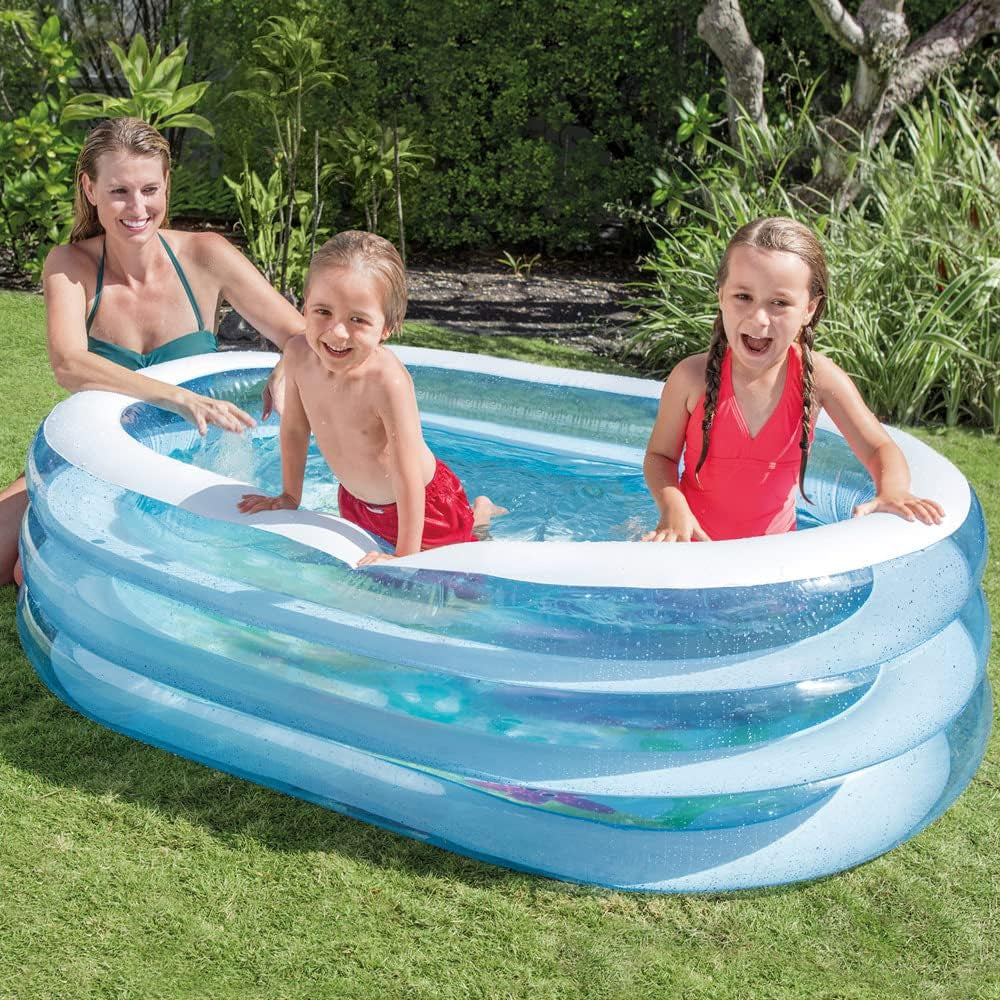 Intex 57482NP - Piscină ovală Whale (sortiment de modele), albastră, 163 cm L x 107 cm l x 46 cm H