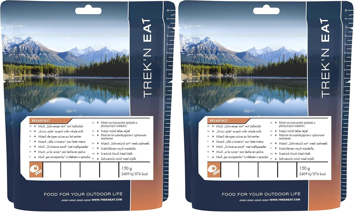 Muesli elvețian cu lapte praf Trek'n Eat (pachet de 2)