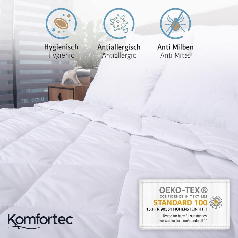 Komfortec Summer Blanket 135X200 Cm, 170Gsm, Pătură subțire și ușoară pentru vară, pătură antialergică, albă Plapumi si pilote Naty Shop