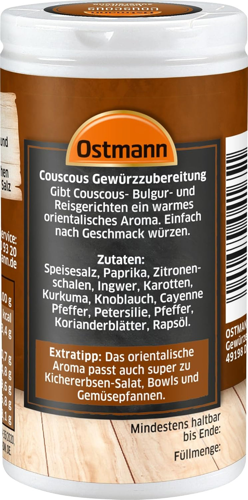 Ostmann Gewürze Couscous Gewürzzubereitung, 50 g (Verpackungsdesign kann abweichen)