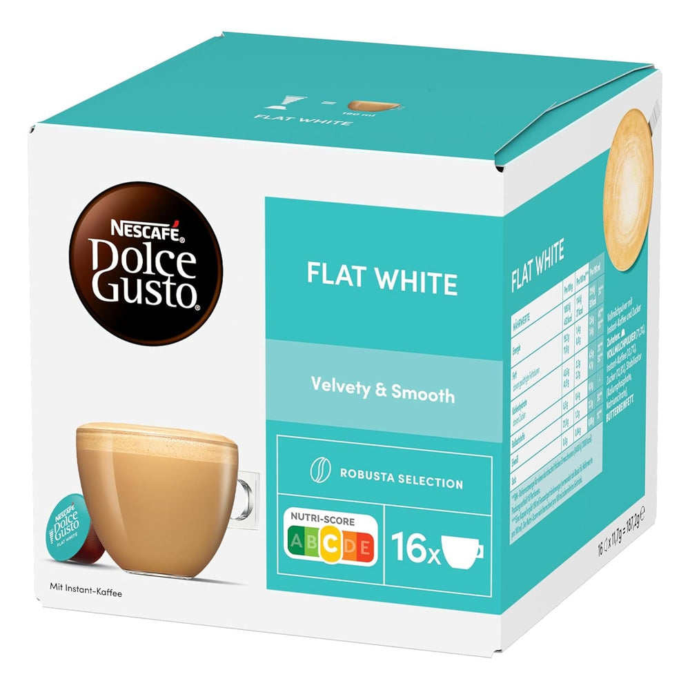 NESCAFÉ DOLCE GUSTO Flat White Kaffeekapseln 3er Pack (3 x 16 Kapseln)