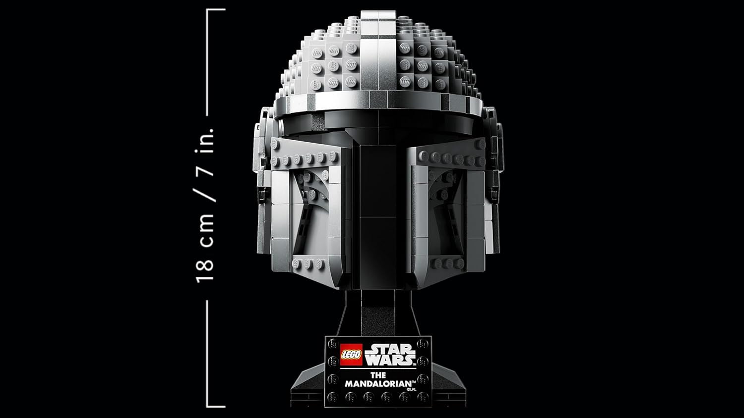 LEGO Star Wars Mandalorianer Helm Modell, Sammlerstück Zimmer-Deko und EIN tolles Geschenk für Erwachsene, Bausatz, Männer, Frauen, Mama, Papa, Sammler-Geschenkidee 75328