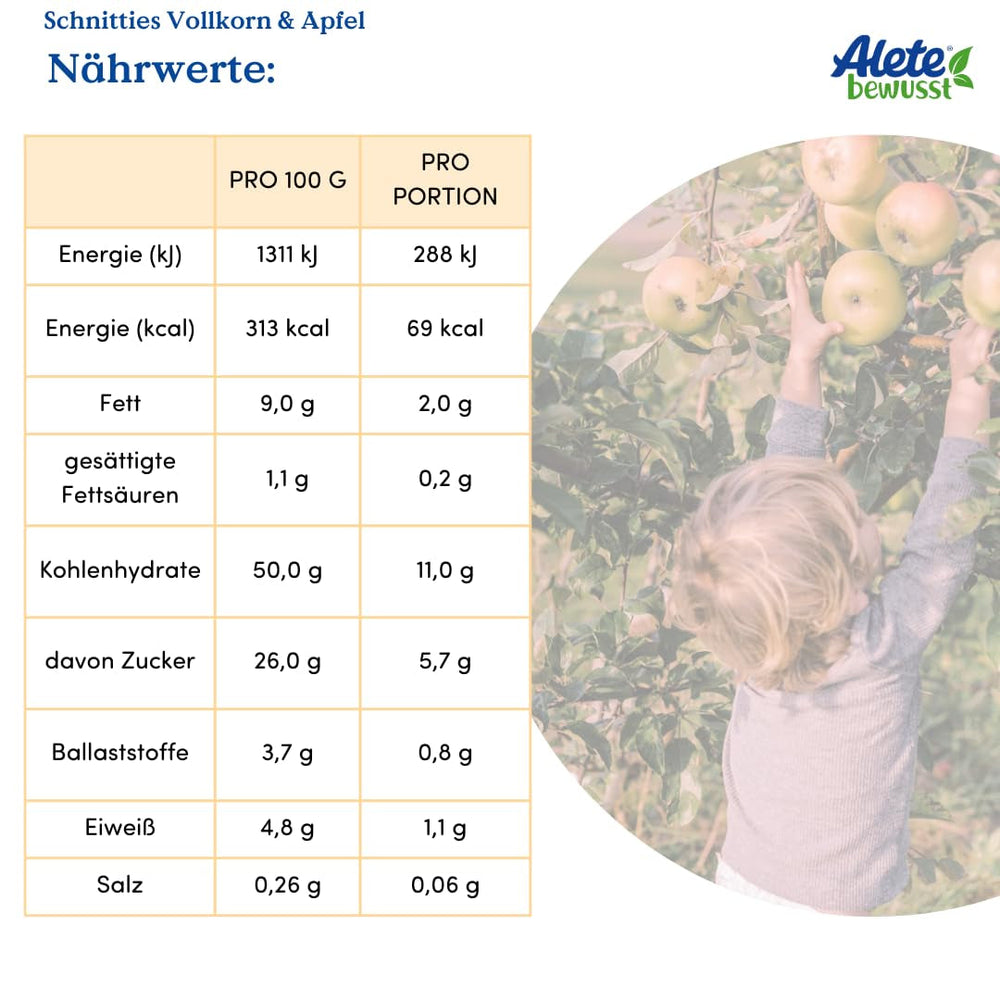 Plăcinte feliate organice Alete cu cereale integrale și mere 8 x 132 g