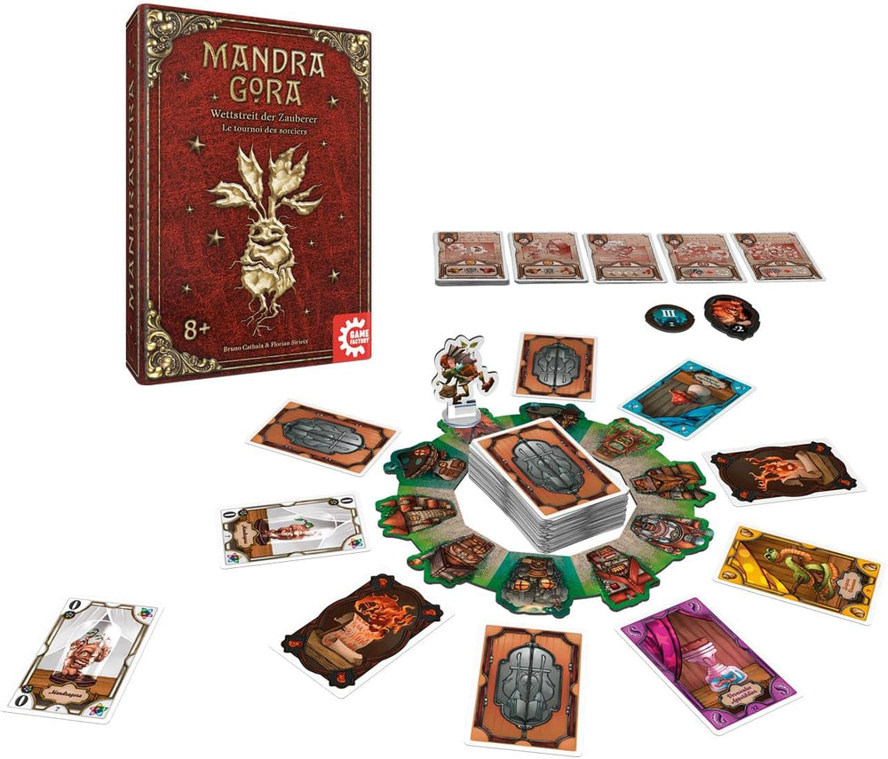 Game Factory 646308 Mandragora, Concursul Vrăjitorilor, joc magic de familie pentru 2-4 jucători cu vârsta de 8 ani și peste, joc de societate