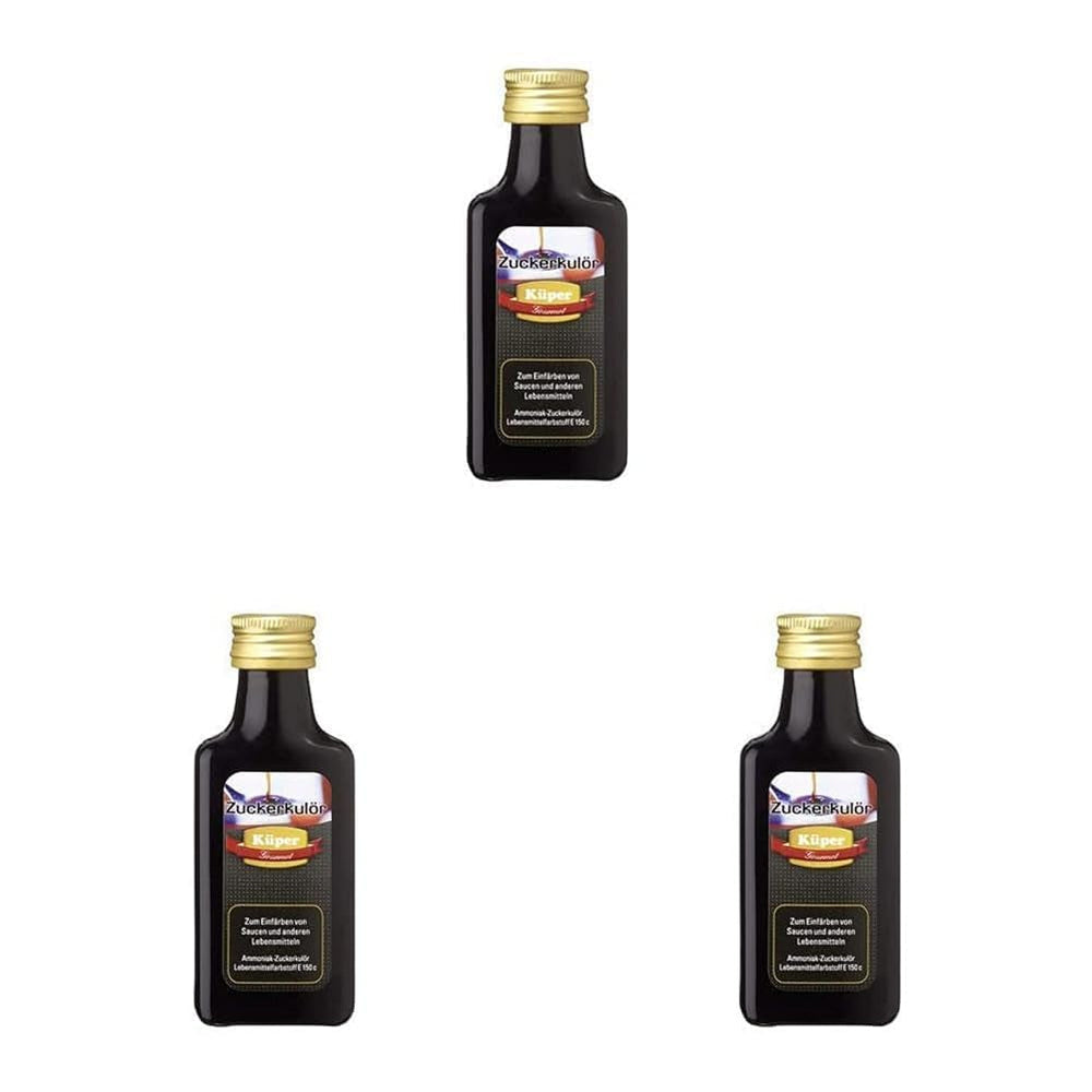 Küper Gourmet Caramel Colorant – 40 ml – Colorant alimentar lichid maro – Colorant caramel pentru sosuri, dressinguri sau sosuri dulci – Colorant zahăr închis