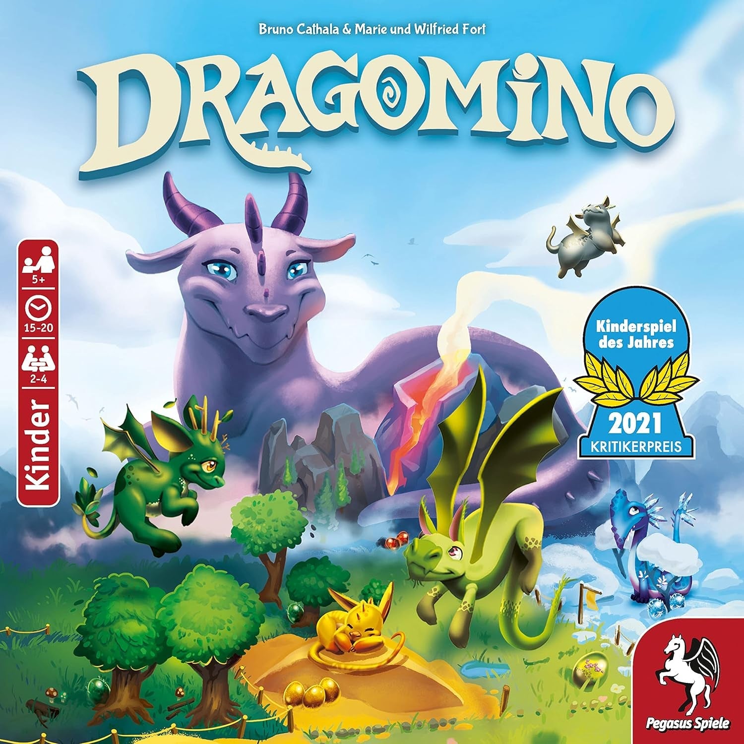 Pegasus Spiele 57111G - Dragomino *Jocul pentru copii al anului 2021*, Multicolor