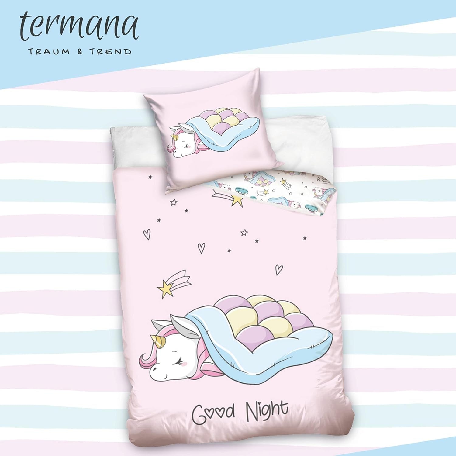 Lenjerie de pat, Unicorn, Termana, pentru adolescenti Lenjerie de pat - copii Naty Shop