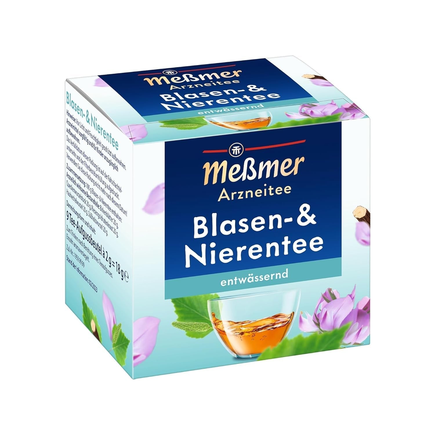 Ceai Meßmer pentru tuse și bronșe | Antitussiv și calmant | 9 pliculețe de ceai | Fără gluten | Fără lactoză | Vegan