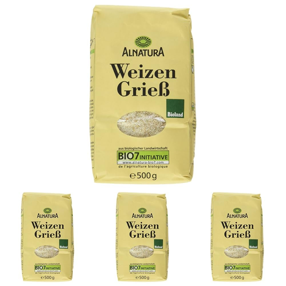 Griș de grâu organic, 500g (ambalajul poate varia)