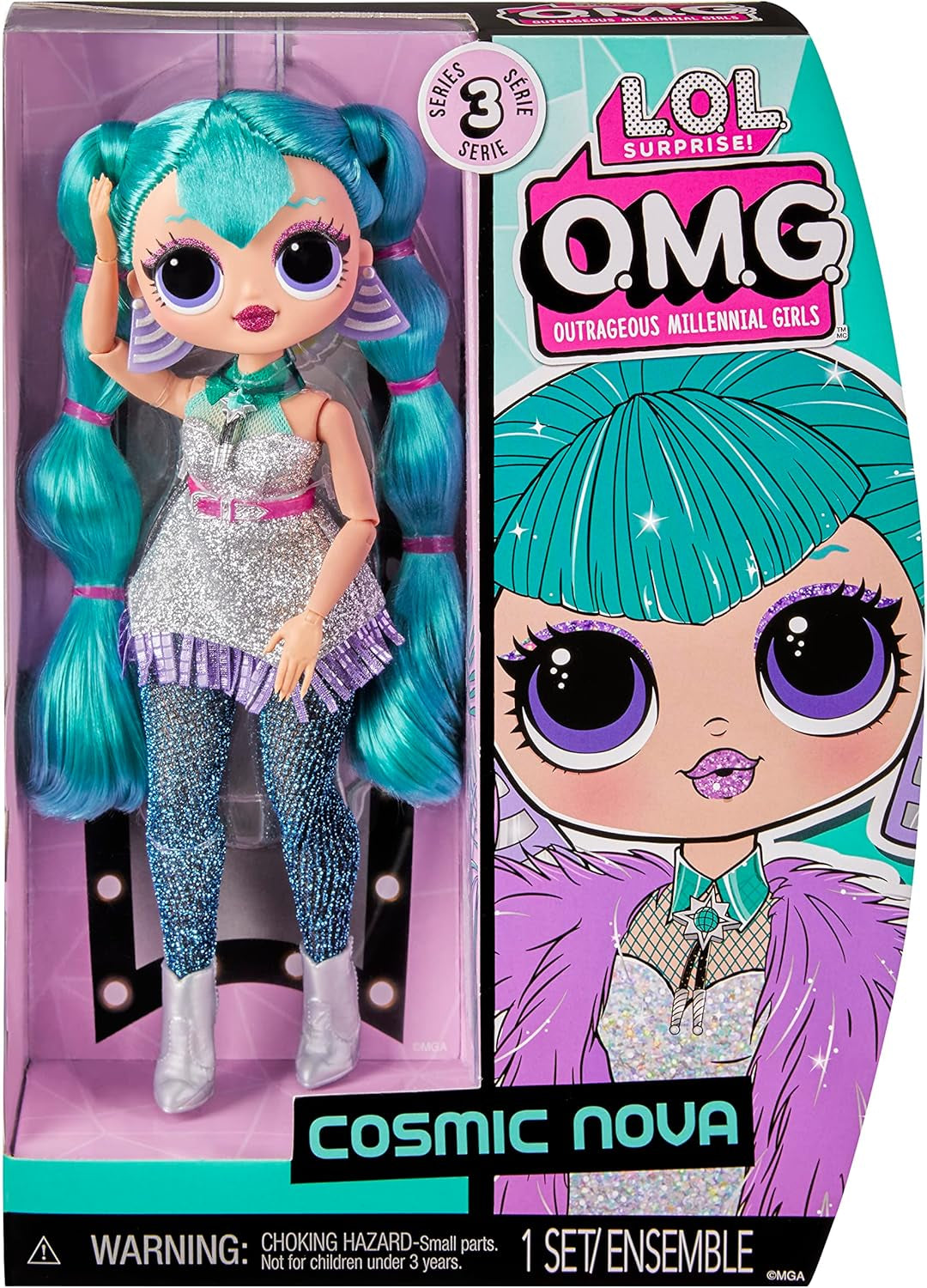 L.O.L. Surprise! OMG Modepuppe - COSMIC NOVA - Enthält Modepuppe, mehrere Überraschungen und fabelhafte Accessoires - Ein tolles Geschenk für Kinder ab dem Altervon 4 Jahren