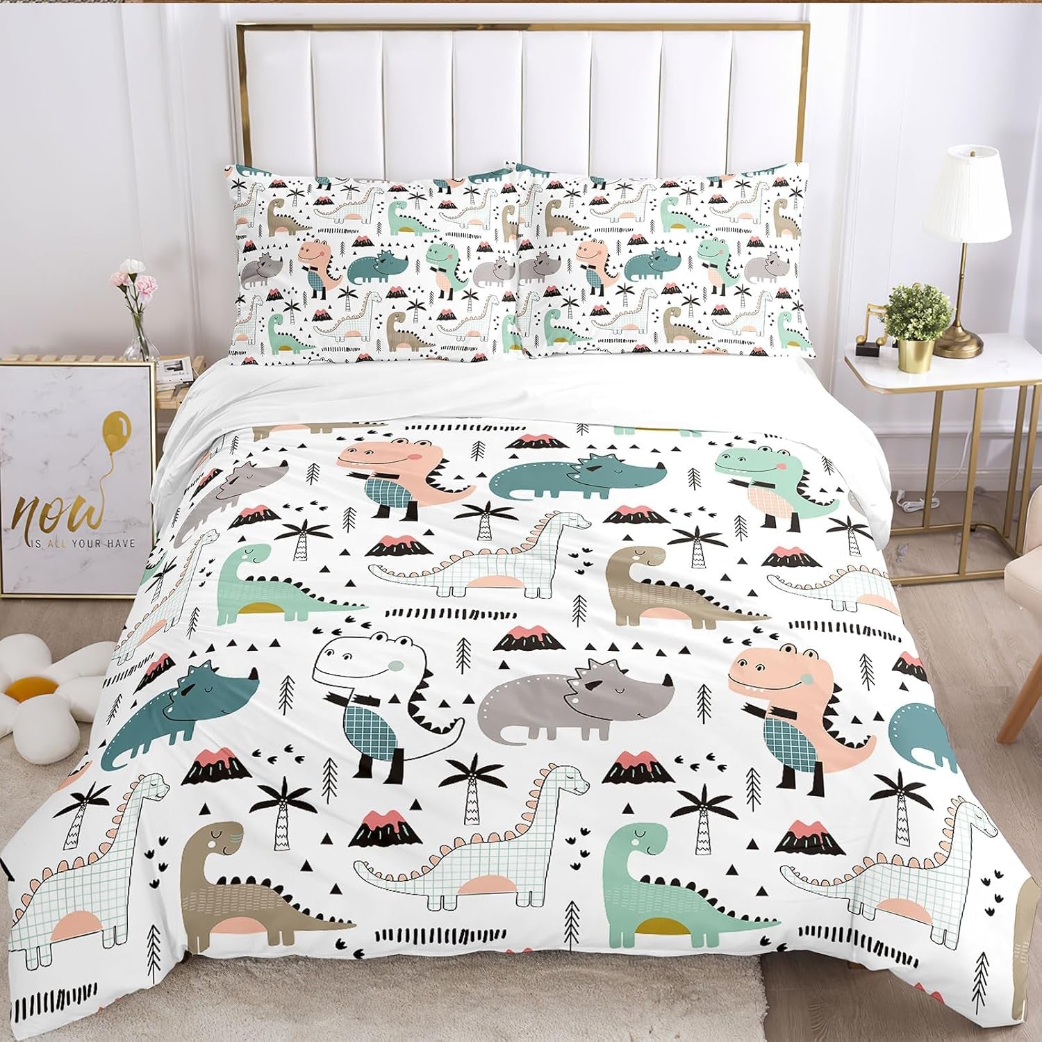 Lenjerie de pat pentru copii, Dinosaur Lenjerie de pat - copii Naty Shop A-3 135 X 200 Cm