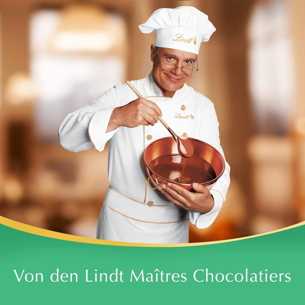 Bile de ciocolată LINDOR | Pungă resigilabilă de 1 kg | aprox. 80 de bile de ciocolată cu lapte și mentă cu umplutură | Pachet vrac & Bile de ciocolată LINDOR cu caramel sărat