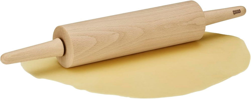 Sucitor original Kaiser Classic 47 x 6,5 cm, rolă pentru aluat, sucitor, lemn de fag, rulment de alunecare lină, suprafață largă de rulare, bej