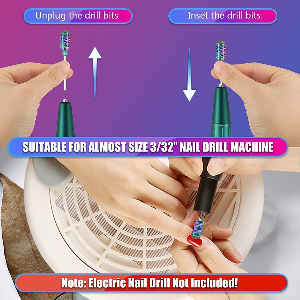 Depvko 30 Stück Nagelfräser Aufsätze Bits, 3/32'' Keramik Bohrer Für Nägel Acryl Diamant-Nagelhaut-Efile-Hartmetall-Entferner Für Zuhause Salon Gel, Maniküre Pediküre-Werkzeuge (Inklusive 3 Etueln)