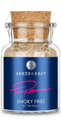Ankerkraut Smoky Fries by Tim Raue, Mischung würzender Zutaten für Pommes Frites, Gourmet Pommes mit Rauch-Aroma, 145 g im Korkenglas