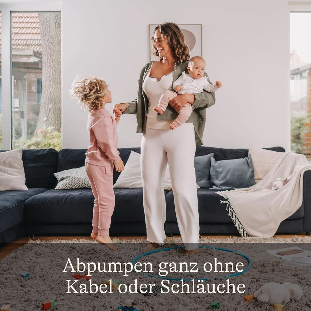 Lansinoh Tragbare Elektrische Doppelmilchpumpe – Freihändig Und Leise Abpumpen Ohne Kabel & Schläuche – Wiederaufladbarer Akku – Einfache Bedienung & Reinigung - Handsfree Accesorii Hrana si Alaptare Bebe Naty Shop