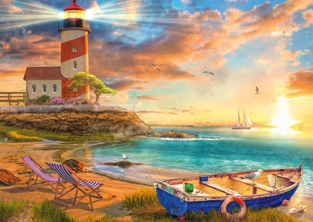 Schmidt Spiele 59765 Apus de soare în Golful Farului, puzzle jigsaw 1000 piese, colorat Puzzle Naty Shop