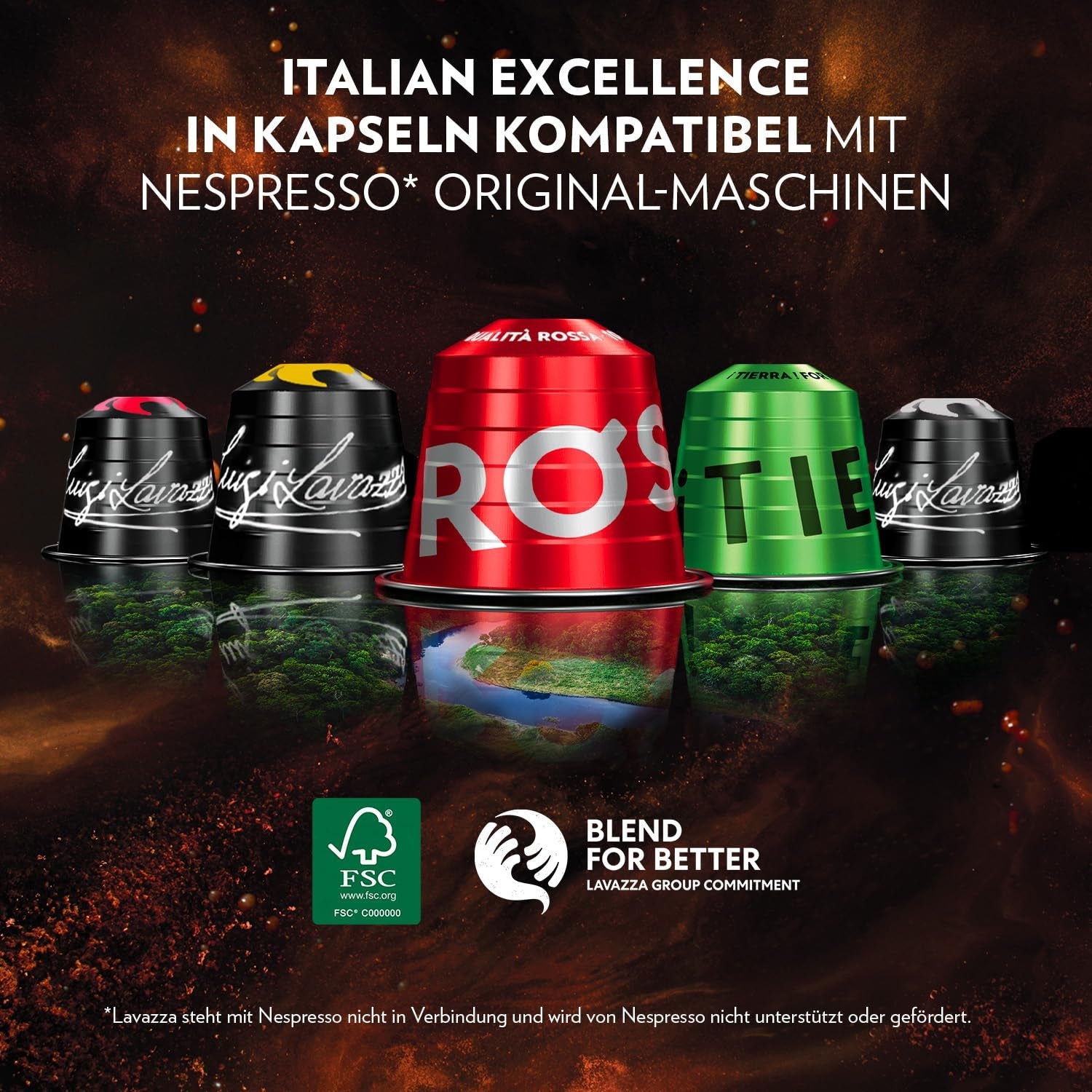 Lavazza Qualità Oro, Arabica-Bohnen mit fruchtig-floralem Geschmack, 10 Kapseln, Nespresso kompatibel