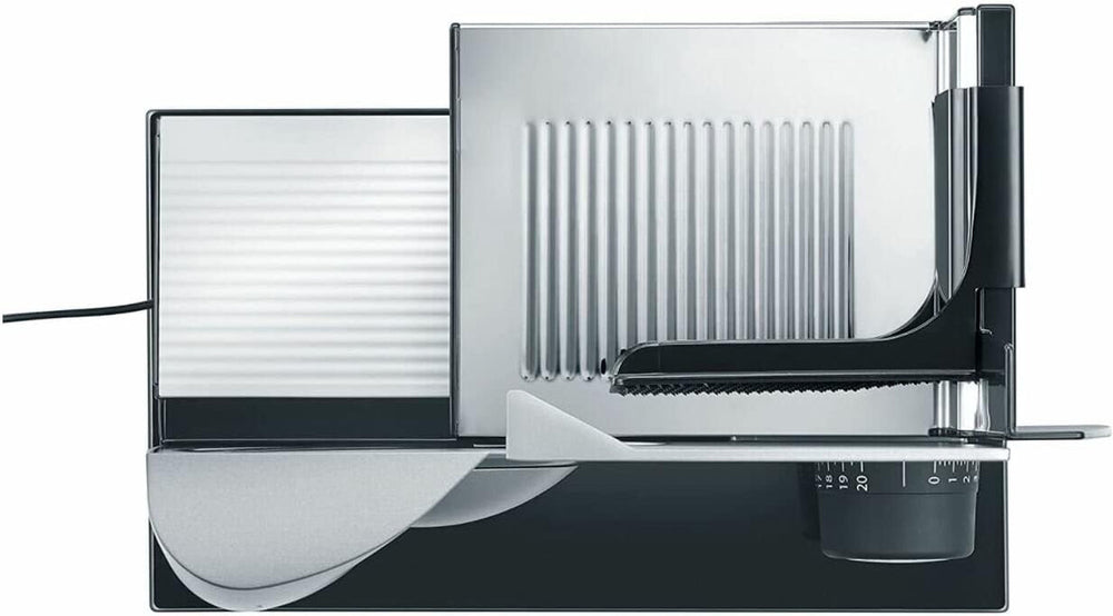 GRAEF SKS S32000, feliator electric argintiu cu carcasă complet metalică si placă de bază din sticlă Rasnite si Feliatoare Naty Shop