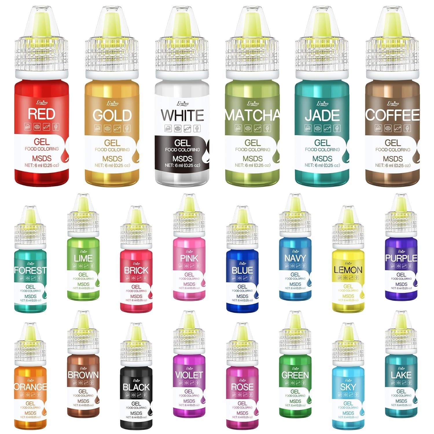 Colorant alimentar gel, recipiente de 6 ml si 10 ml Naty Shop