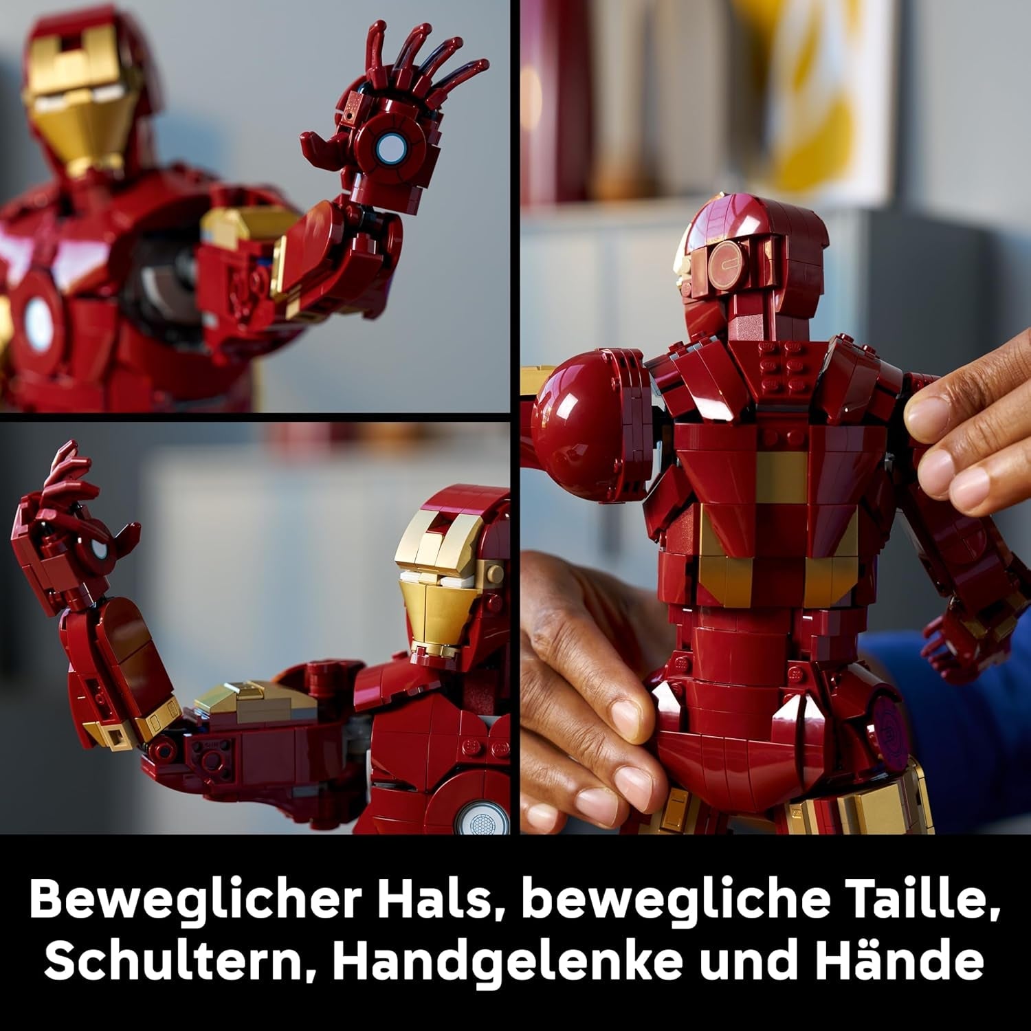 LEGO | Marvel Iron Man Mark 3 Sammleredition - Avengers Bauset für Erwachsene - Modellbau mit Minifigur, Ständer und Namensschild - Kreatives Geschenk für Männer, Frauen und Allen Fans - 76344
