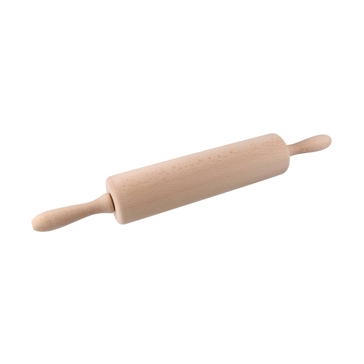 Sucitor Zenker cu rulment de alunecare Ø 6 x 44 cm PATISSERIE, sucitor ca accesoriu de copt, rolă de aluat din lemn pentru întinderea aluatului (culoare: maro), cantitate: 1 bucată